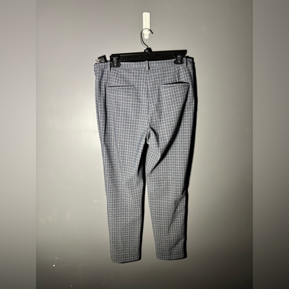 Theory Classic Slim Cropped Pants in Precision Grid Size 8 - Picture 3 of 5